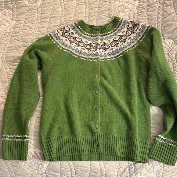 L.L. Bean Sweaters - LL Bean Green Nordic Pattern Women's Sweater